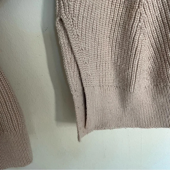 AllSaints Sylvie Oatmeal Jumper Cashmere Wool Blend Sweater Nude Pink Size Large - Picture 6 of 13